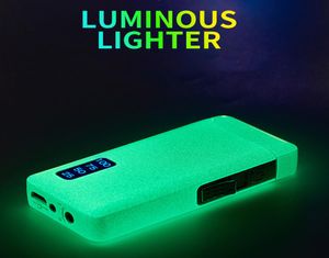 Más nuevos encendedores luminosos de gas jet plasma USB USB cargable de metal encendedor de metal eléctrico butano butano encendedor de cigarros regalo8560428