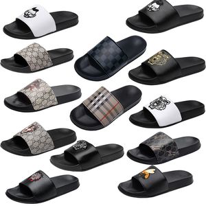 Date de luxe marque hommes diapositives chaussures pantoufles d'été sandales plage diapositive concepteur plat G motif de grille imprimer Avatar tongs baskets taille 39-46