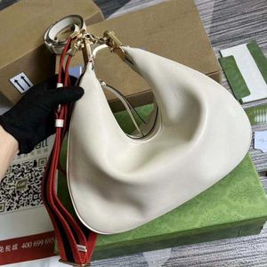 Nieuwste Luxe Designer Tas Top Kwaliteit Half Moon Hobo Attache Schoudertassen Een Haak Web Strap Handtassen Afdrukken Crescent Vrouwen Tote