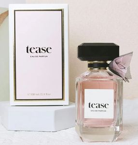 El MÁS NUEVO Diseñador de lujo TEASE Perfume secreto 100 ml Bombshell Sexy Girl Mujer Fragancia de larga duración VS Lady Parfum Botella rosa Colonia