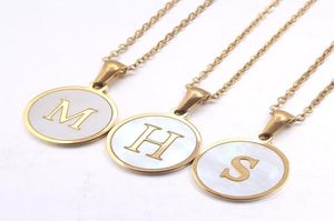 Nieuwste luxe goudkleur 26 Letter kettingen Alfabetschaal hanger ketting Fashion Chain ketting voor vrouwen mannen sieraden3954197