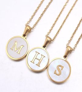 Nieuwste luxe goudkleur 26 Letter kettingen Alfabetschaal hanger ketting Fashion Chain ketting voor vrouwen mannen sieraden2318067