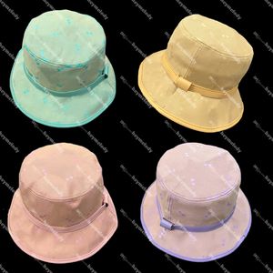 Nieuwste luxe stijl visser hoeden heren canvas emmer hoeden dames snoepkleur lederen patch ball caps