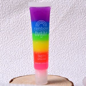Le plus récent Magic Waterproof Rainbow Sugar Tasty Lip Gloss Cosmétiques Hydratant Hydratant Transparent Baume À Lèvres Fruit Parfumé Liquide Rouges À Lèvres