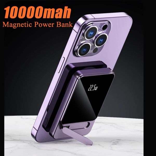 El más nuevo banco de energía magnético 10000mah para iPhone 12 13 14 Pro PD20W cargador portátil de carga rápida batería externa Powerbank