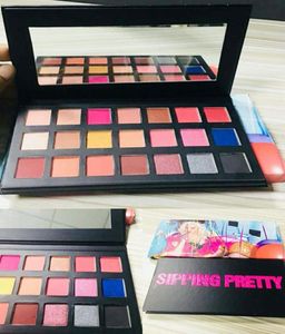 Le plus récent maquillage en sirotant une jolie palette de fard à paupières de 21 couleurs BONJOUR 21 set Birthday MAKEUP Shimmer Matte Eye Shadow Palettes3099900