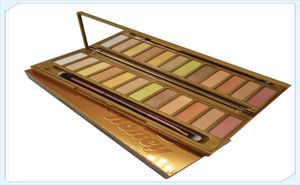 Nieuwste make-up Honing Oogschaduw Paletten 12 Kleuren Gouden Neutrale Palet matte Waterdichte langdurige Oogschaduw plus Borstel 1567061