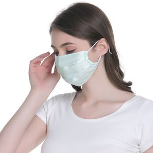 DHL Ademend Silk Sunscreen Gezicht Mond Masker Zomer Dun Wasbaar Anti-Dust PM2.5 Stofdicht Party Mask
