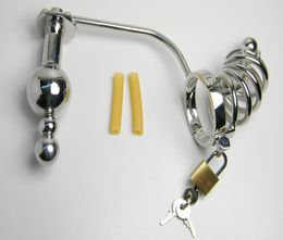 Le plus récent mâle en acier inoxydable réglable de bouchon anal à crête de bougie de la cage à cage de la courroie art sm sexe toys7781578