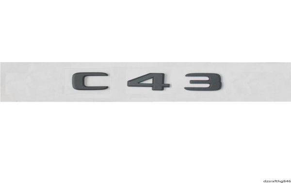 Le plus récent noir Matte ABS ABS arrière Letters du coffre arrière Badges Badges Emblem Emblems Decal Sticker for Mercedes Benz C Class C43 AMG5248650