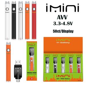 Nieuwste Max Verwarm Batterij Variabele Spanning 380mAh Vape Batterij 510 Draad Bodem Type C Opladen Bud Batterij