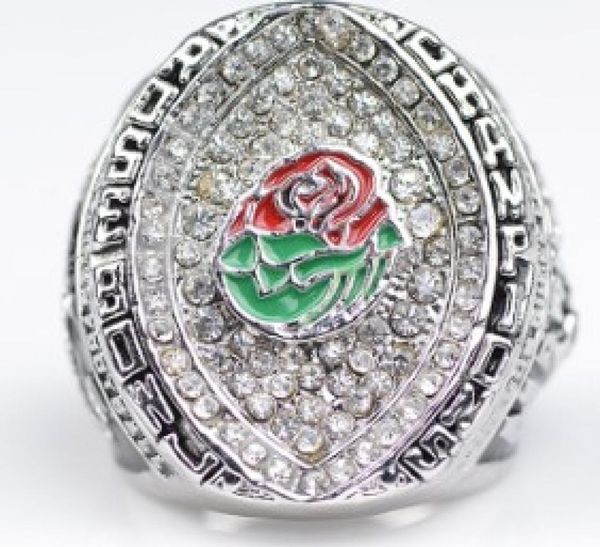 Les nouveaux hommes de mode pour hommes 2015 Oregon Ducks Rose Bowl Ship Ring Alloy Fans Sports Collection Souvenirs Christmas Gift1780427