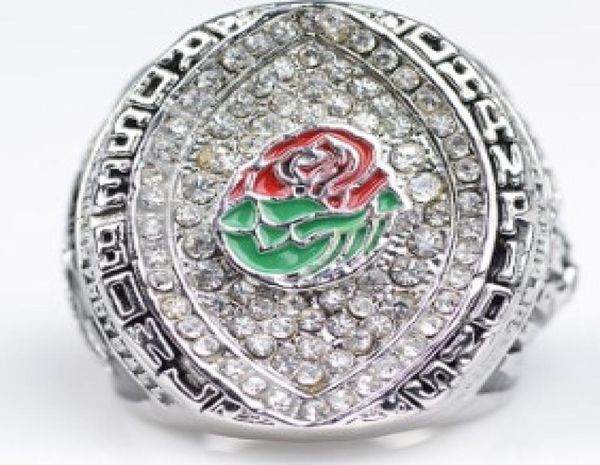 Les nouveaux hommes de mode pour hommes 2015 Oregon Ducks Rose Bowl Ship Ring Alloy Fans Sports Collection Souvenirs Christmas Gift2700268