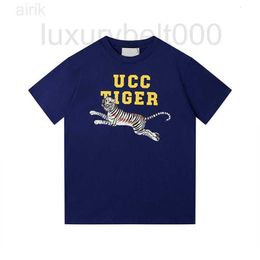 Nouveaux T-shirts pour hommes Designer Tshirt Hommes Vêtements Chemises Pur Coton Lâche Col Rond Drôle Tigre Icône Printemps Été Casual Court 2EGA