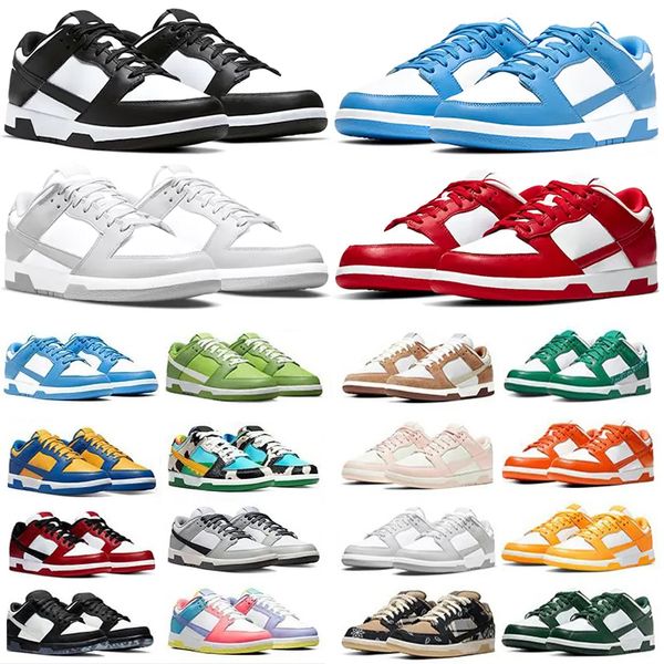 Og Hommes Femmes Running Casual Chaussures Blanc Noir Panda Unc Georgetown Vert Laser Orange Syracuse Chunky Vert Lueur Moyenne Curry Baskets De Sport 36-46