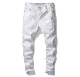 NOUVEAU MENSE MENSE 3D Digital imprimé Jeans White Designer Fashion Designer Slim Fit Denim Pantalons Hip Hop Pantalons bon marché Big Size 56399407503