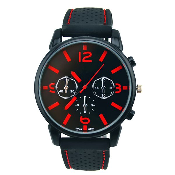 El más nuevo reloj militar para hombre, relojes deportivos de carrera genial, reloj de pulsera de cuarzo de silicona para exteriores con esfera grande para regalo