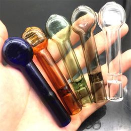 Più nuovo mini colorfiul Punte per filtro in vetro Dry Herb Tobacco Narghilè Portasigarette Spesse pipe in vetro Pyrex per fumare