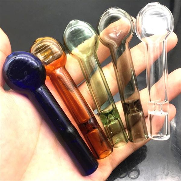 Le plus récent mini filtre en verre coloré pointes herbes sèches tabac narguilé étui à cigarettes épais tuyaux en verre Pyrex pour fumer
