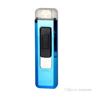 Le plus récent mini briquet de charge cyclique USB en plastique coloré conception innovante portable coupe-vent pour tuyau de fumer bong cigarette