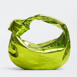 Mini sacs à main Jodie sac de soirée en cuir froissé métallisé chlorophylle sac à main design pochette de luxe fermeture à glissière portefeuille pochette sac à main