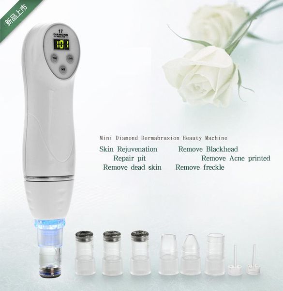 Le plus récent mini microdermabrasion diamant machine à éplucher les soins de la peau de poche diamant dermabrasion Spa dispositif DHL livraison gratuite