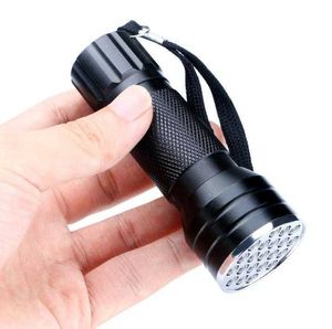 Mini luces UV portátiles Ultravioleta Púrpura 21 LED Linterna Blacklight High Brightes Antorcha Lámpara Luz 395nm