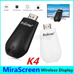 Le plus récent Mirascreen K4 TV Stick sans fil WiFi affichage prend en charge 1080 P HD Miracast Airplay pour Android IOS téléphone Table PC