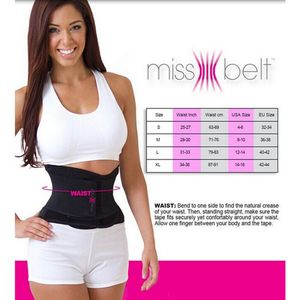 Nieuwste Miss Riem Afslanken Shaper Sport Taille Tummy Girdle Taille Trainer Body Shaper Belt voor een zandloper Shapers Cinchers