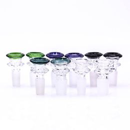 Nieuwste mix kleur glazen kom 14 mm 18 mm bong mannelijk stuk voor waterpijp rig rookkommen waterpijpen