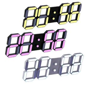 Newest Modern Wall Clock Digital LED Table Clock Watches 24 or 12-Hour Display clock mechanism Alarm Desk Alarm