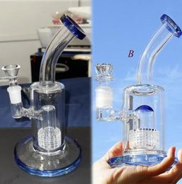 Glasbong vattenpipor rök Vattenpipor downstem perc glas Oljeberusande dubbriggar med 14 mm banger