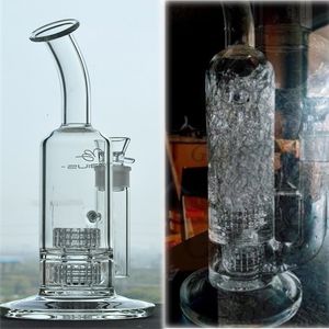 Bangs d'eau en verre épais narguilés Mobius Stereo Matrix plates-formes pétrolières bongs en verre conduites d'eau Recycler dab rigs avec bol de 18 mm 11,8 ''