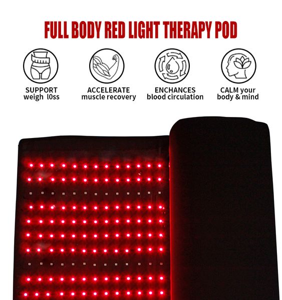 El saco de dormir completo profesional de la manta de la sauna de la terapia del cuerpo completo de la luz roja 660nm 850nm del infrarrojo cercano más nuevo