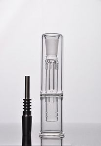 narguilés Mini bang en verre avec embout en titane Kit d'accessoires pour bang à ongles en titane