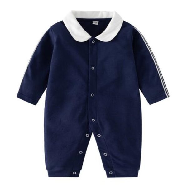 Ensemble de vêtements de styliste pour enfants en bas âge, barboteuse à manches longues pour nouveau-né, en coton, combinaisons + chapeau pour bébés garçons et filles