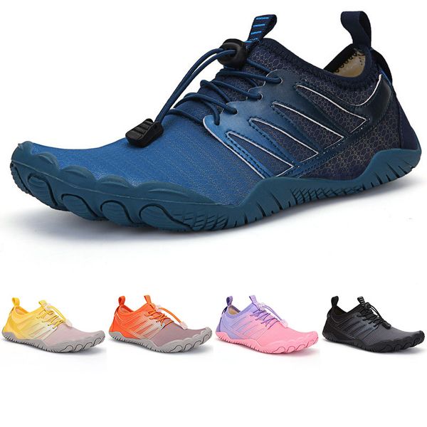 Date Non Marque Hommes Femmes Chaussures De Course Noir Gris Jaune Rose Violet Bleu Orange Cinq Doigts Cyclisme Wading Hommes Chaussure De Sport En Plein Air