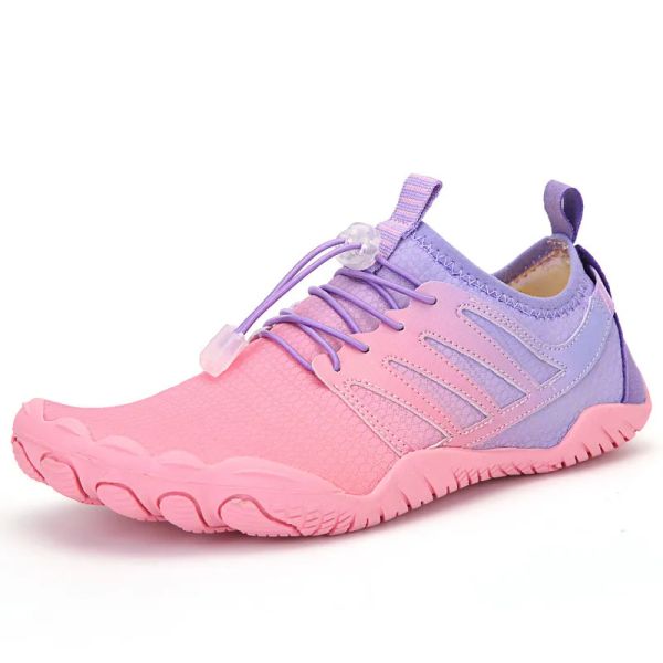 Date non marque hommes femmes chaussures de course noir gris jaune Pinzk violet bleu orange cinq doigts cyclisme Wading chaussure de sport en plein air 36-47