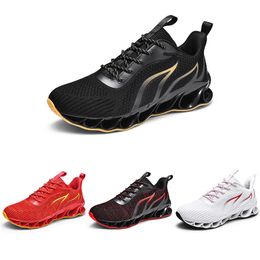 Nieuwste niet-merk loopschoenen voor mannen vuur rood zwart goud gefokt mes mode casual heren trainers outdoor sport sneakers maat 40-46