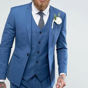 Date One Button Groomsmen Notch Lapel Wedding Groom Tuxedos Hommes Costumes Mariage / Bal / Dîner Meilleur Blazer Homme (Veste + Cravate + Gilet + Pantalon) B721