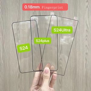 Protecteur d'écran pour Galaxy S24 Plus, en verre trempé, Ultra transparent, déverrouillage par empreinte digitale, Film de protection transparent pour S24 5G