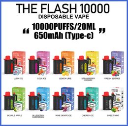 Nieuwste Originele Sunfire Puff 10000 12000 Wegwerp E-sigaretten Vape Desechable 650mAh Oplaadbare Batterij 20ml Vapes Wegwerp 8K 9k 10k 12k Bladerdeeg Gratis Verzending