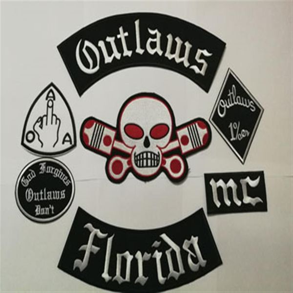 Los parches de Outlaws más nuevos, parches bordados de hierro en motociclistas para la chaqueta de motocicleta, parche de chaleco, insignias de parche MC de Old Rider Outlaws st2499