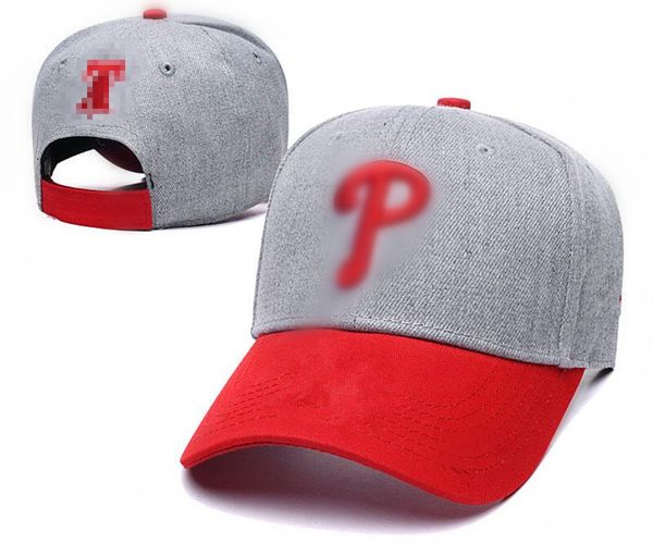 Lo nuevo Phillies P letra Béisbol HipHop Snapback Gorras deportivas Hombres Mujeres Sombreros ajustables para hombres gorras huesos H9-7.15