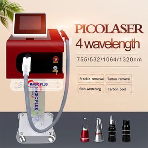 Nieuwste Picosecond Laser Tattoo Removal Machine Huidverzorgingsapparaat Laser met 4 golflengten voor schoonheidssalon Rode mol Reiniging Poriën krimpen