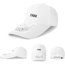 Nieuwste draagbare mode kleine oplaadbare batterij hoed fan vrouwen baseball cap met mini-fans