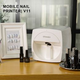 Nieuwste draagbare V11 professionele mobiele nagelprinter intelligente diy functie nail art machine voor schoonheidssalon