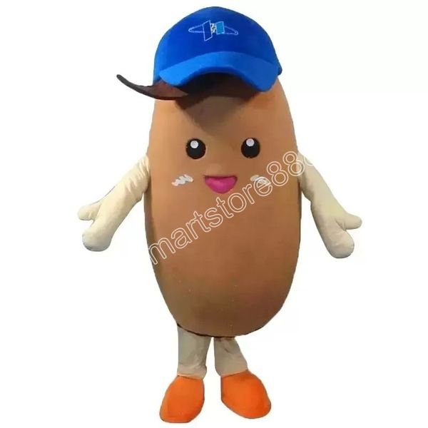 Le plus récent costume de mascotte de pomme de terre, tenue unisexe de carnaval, fête d'anniversaire de Noël, festival en plein air, accessoires promotionnels, célébration de vacances