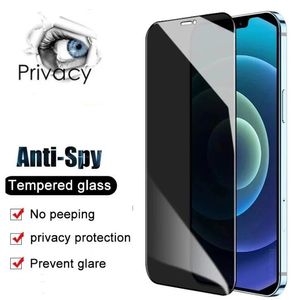 Privacy Gehard Glas Anti-Spy Screen Protector Volledige Cover Flim voor iphone 15 14 13 12 mini 11 Pro Max X XS XR 7 8 6 plus DHL