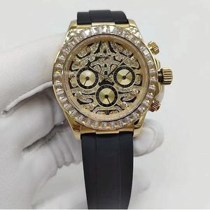 NOUVEAUX PRODUCTION Designer Watch entièrement automatique 41 mm Men de luxe pour hommes Tiger Imprimer pliant boucle sapphir en verre masculin montres en caoutchouc de montres